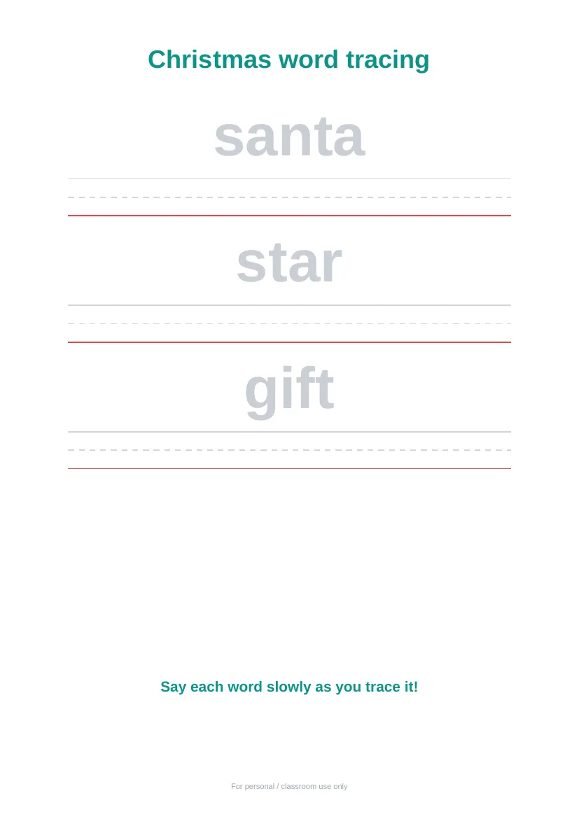 Christmas Fun Pack sample page