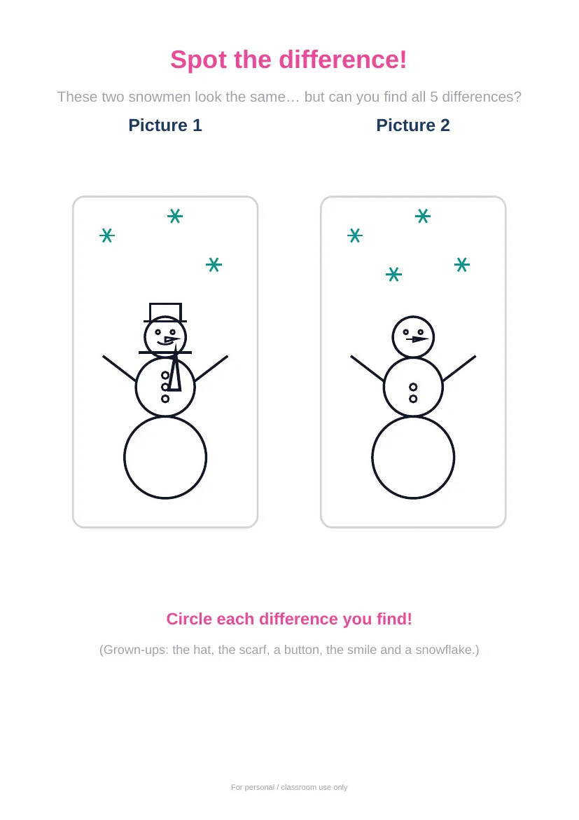 Christmas Fun Pack sample page
