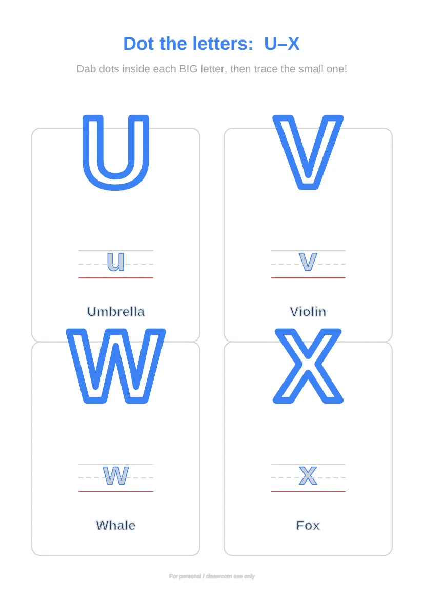 Dot Marker Fun: Alphabet & Numbers sample page