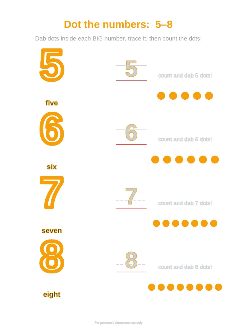 Dot Marker Fun: Alphabet & Numbers sample page