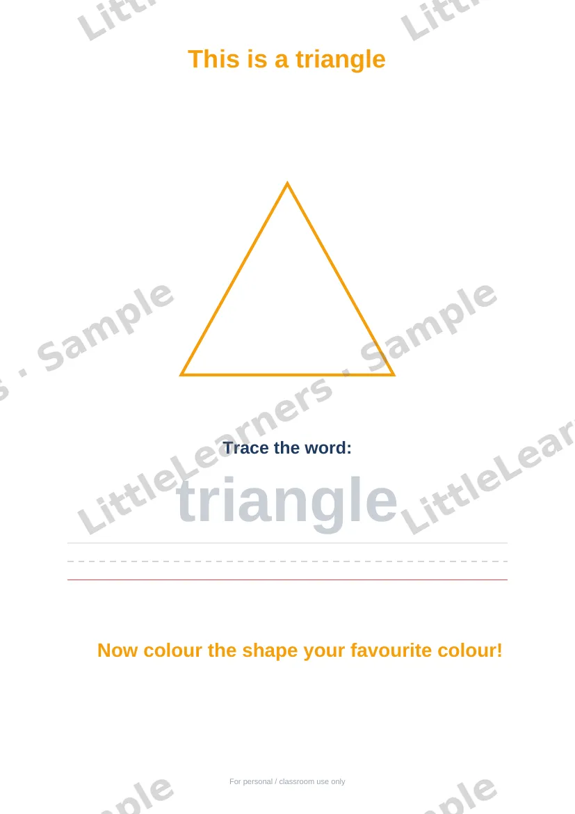 Shapes & Colours sample page 2